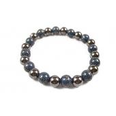 Hematite Stone Beaded Stretch Bracelet